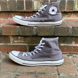 Gray Converse High-Tops